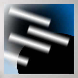 Póster Abstract Blue with Rays of Light AP0005