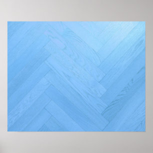 Póster Abstract Blue Wood Floor Board Poster