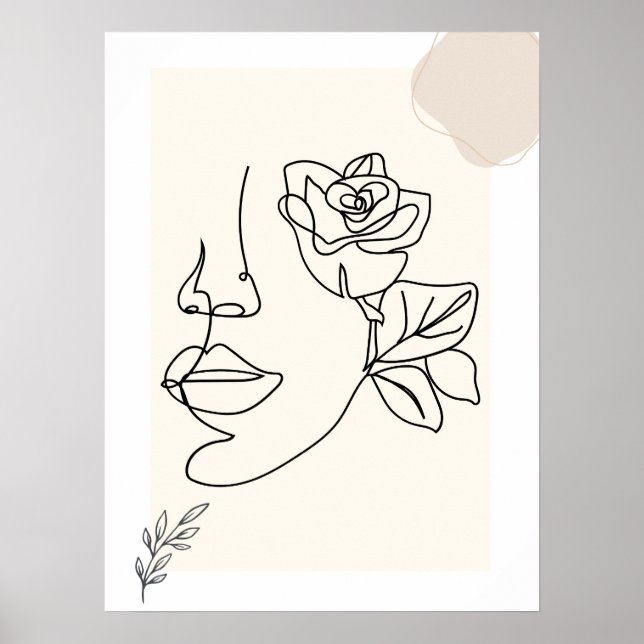 Póster Abstract Botanical Wall Art (Frente)