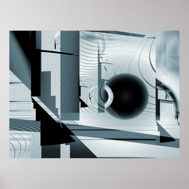 Póster Abstract Boulevard Fractal Print (Frente)