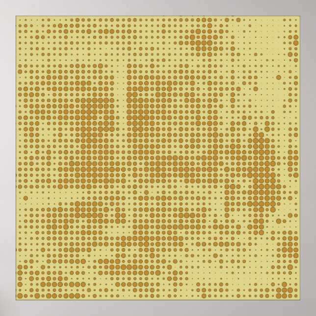 Póster Abstract chaotic halfton. Texture of dots. Futuris (Frente)