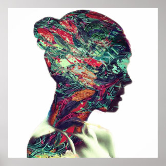 Póster Abstract Classic Art Painting Woman