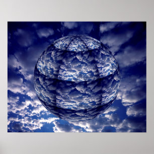 Póster Abstract cloud 3D sphere