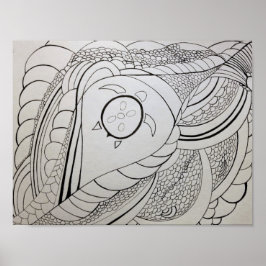 Póster Abstract Coloring Page