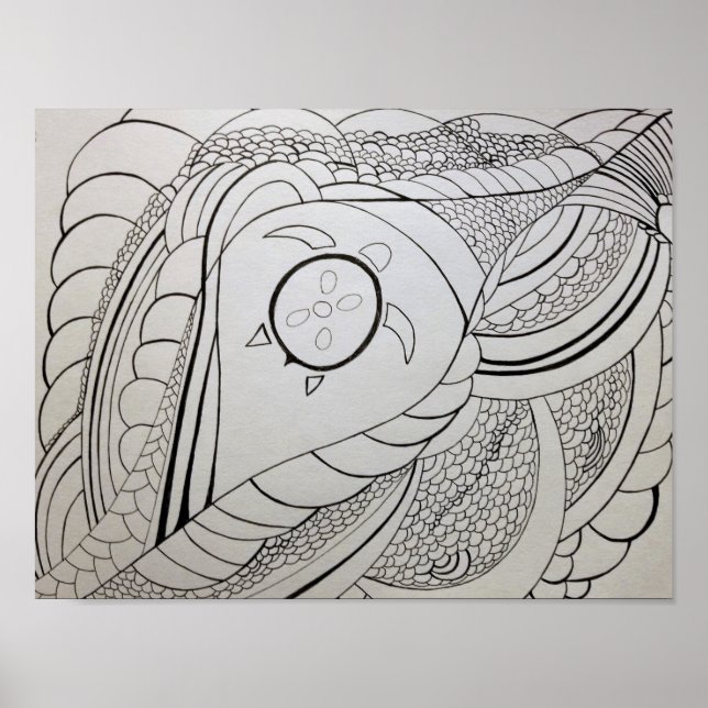 Póster Abstract Coloring Page (Frente)