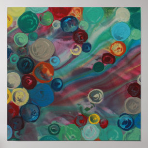 Póster Abstract colourful art print