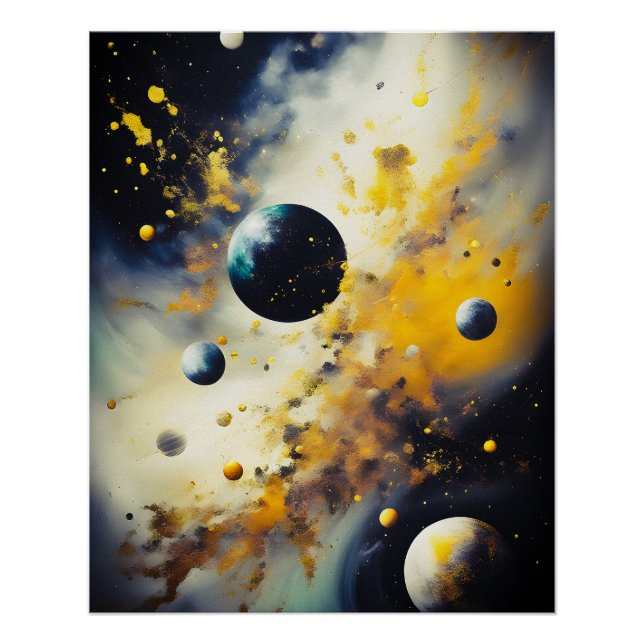 Póster Abstract Cosmos: Planets in Dance (Anverso)