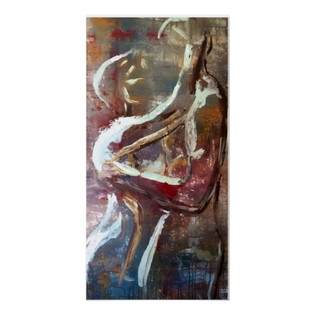 Póster abstract couples embrace (Anverso)