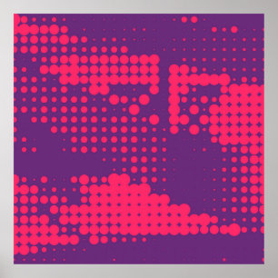 Póster Abstract Creative concept comics pop art style bla