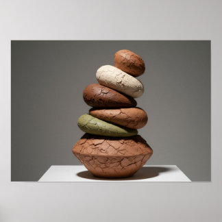 Póster Abstract Earth & Clay Forms