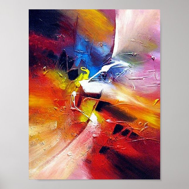 Póster Abstract Expressionism Art Painting Contemporary (Frente)