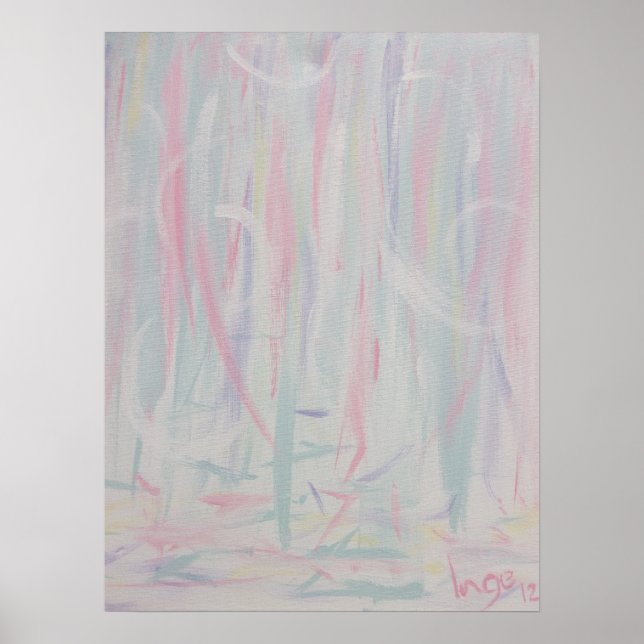Póster Abstract Expressionism Brush Strokes Painting II (Frente)