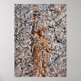 Póster Abstract Expressionist Statue of Liberty Drip Art