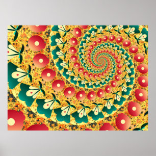 Póster Abstract Fans Spiral