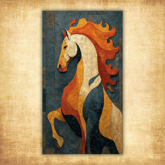 Póster Abstract Fire Horse – Modern Equine Art Design