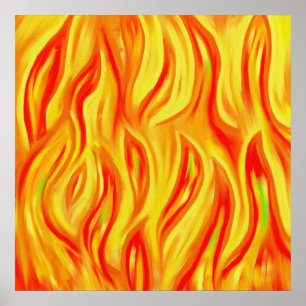 Póster Abstract Flames