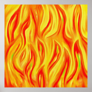 Póster Abstract Flames