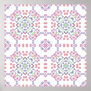 Póster Abstract floral pattern designabstract, art, home