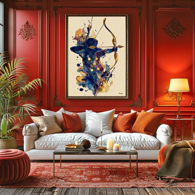 Póster Abstract Fluid Ink Archer – Modern Motion Wall Art (Subido por el creador)