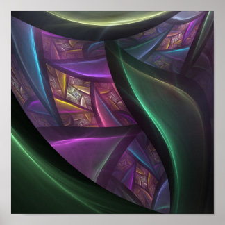 Póster Abstract Fractal Background