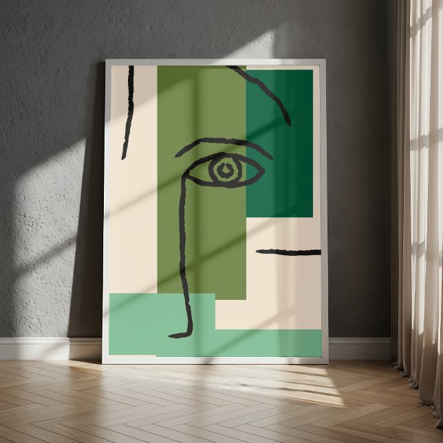 Póster Abstract Geometric Eye Line Art (Subido por el creador)