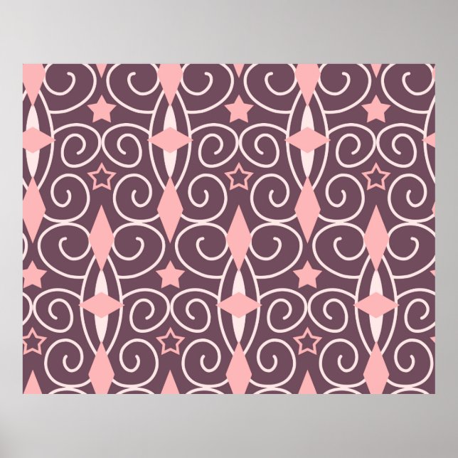 Póster Abstract Hand Drawing Ornamental Geometric Shapes  (Frente)