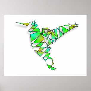 Póster Abstract Hummingbird