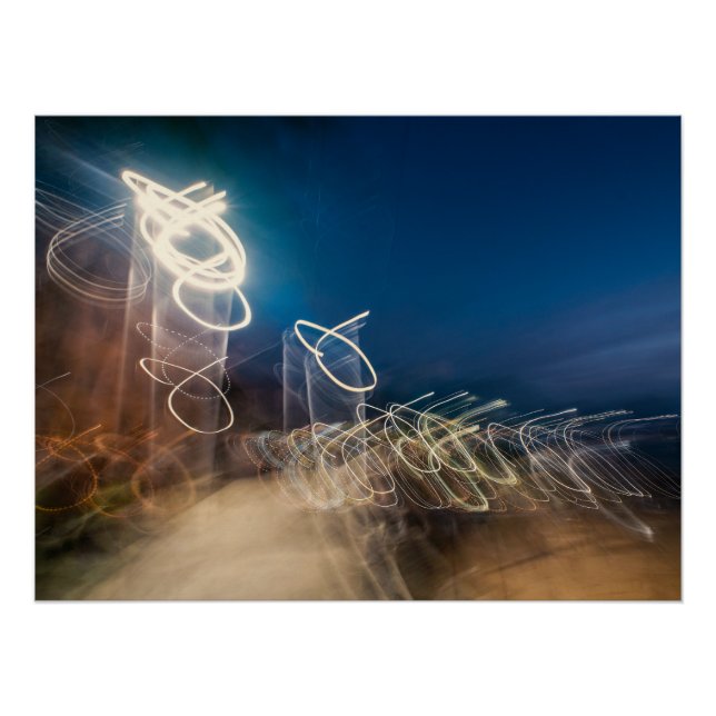 Póster Abstract Intentional Camera Movement Night Light T (Anverso)