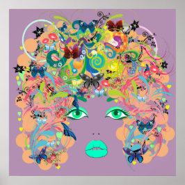 Póster Abstract Lady