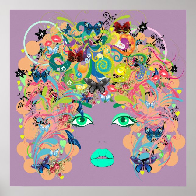 Póster Abstract Lady (Frente)