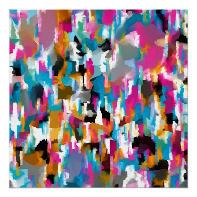 Póster Abstract Leafy Glossy Pattern  (Anverso)