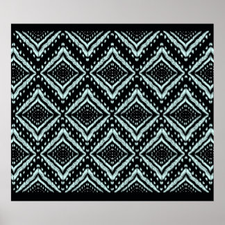 Póster Abstract Line, Beautiful, Ikat seamless pattern, B