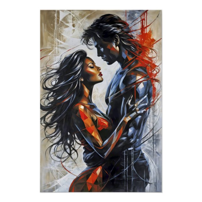 Póster Abstract Love Duet (Anverso)
