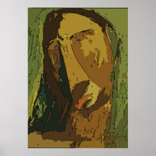 Póster Abstract Man, añadir texto