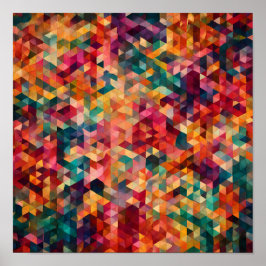 Póster Abstract Modern Pattern: Vibrant Tessellation
