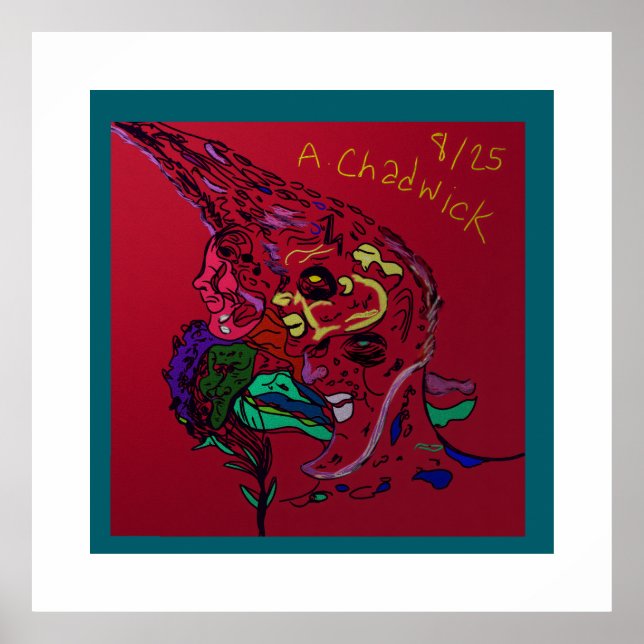 Póster Abstract Moon Galaxy Art Poster Print (Frente)