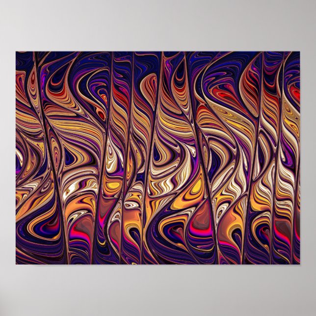 Póster Abstract Mural Style Digital Design (Frente)