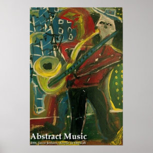 Póster Abstract Music