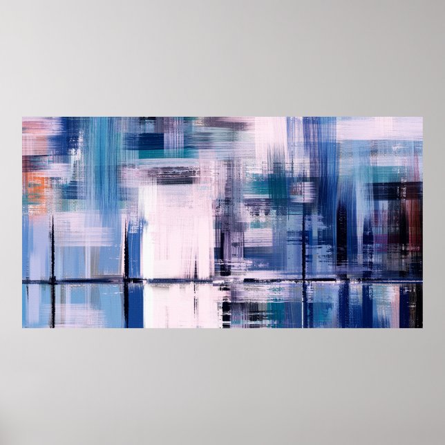 Póster Abstract oil painting on canvas, hand drawn artwor (Frente)