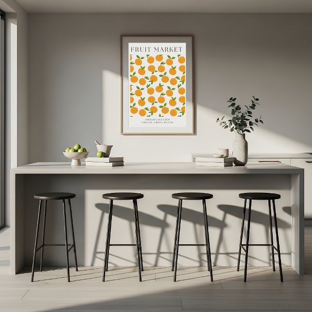 Póster Abstract Orange Market Kitchen Print (Subido por el creador)
