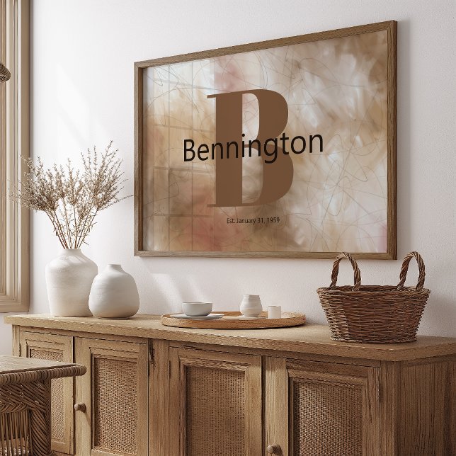 Póster Abstract Painting Custom Last Name Decor Prints (Subido por el creador)