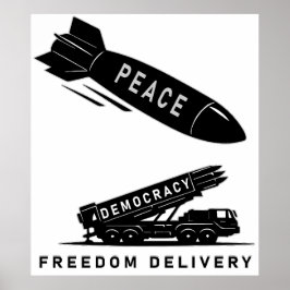 Póster Abstract Peace Freedom Delivery Minimalist Art