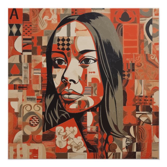 Póster Abstract Portrait of a Woman (Anverso)