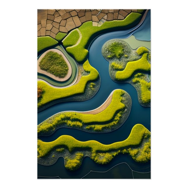 Póster Abstract River Estuary (Anverso)