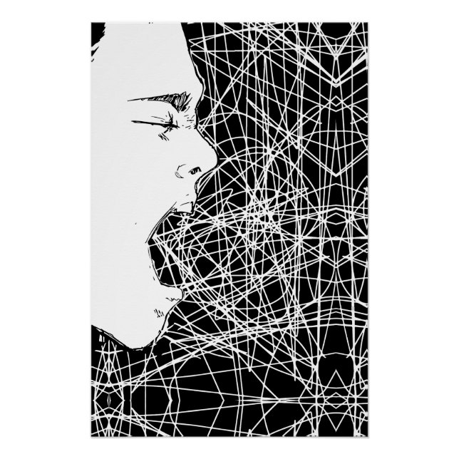 Póster Abstract Scream Art (Anverso)