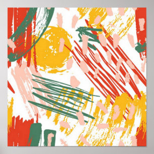 Póster Abstract Scribble