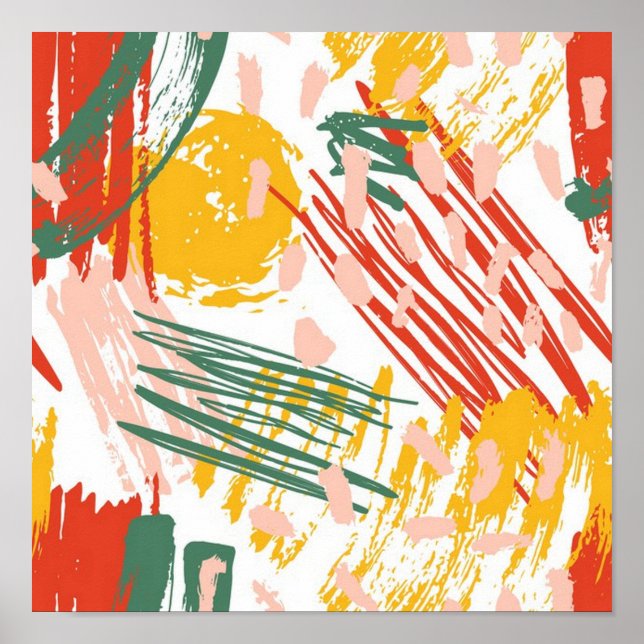 Póster Abstract Scribble (Frente)