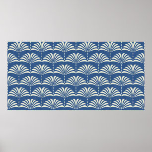 Póster Abstract seamless oriental floral pattern Art deco