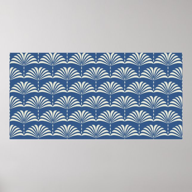 Póster Abstract seamless oriental floral pattern Art deco (Frente)