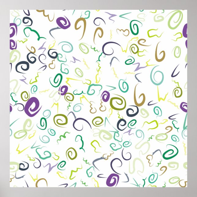 Póster Abstract seamless pattern handmadeabstract, art, b (Frente)